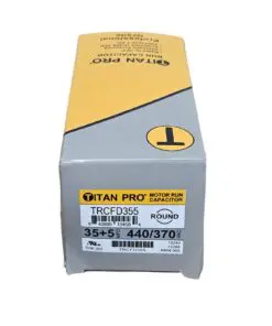 Titan Pro 35+5 MFD 440/370VAC Run Capacitor TRCFD355