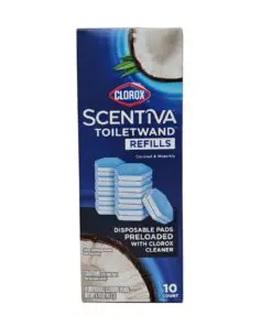 60-PACK Clorox Scentiva Coconut and Waterlily ToiletWand Pad Cleaner Refills