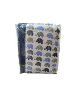 Bacati Elephants 10-Piece Crib Bedding Set in Blue/Gray