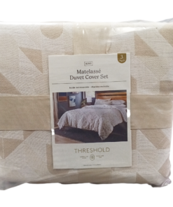 KING Matelasse Duvet Cover Set By Threshold 3-Piece