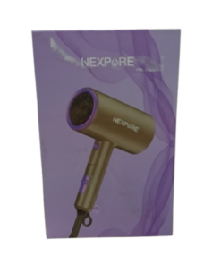 NEXTPURE Silver and Purple Compact Hair Dryer Lightweight Professional Styling