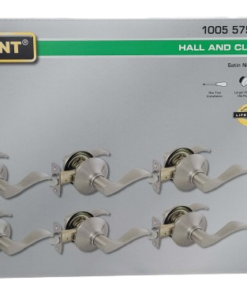 Defiant Naples Satin Nickel Hall and Closet Door Handle Contractor Pack