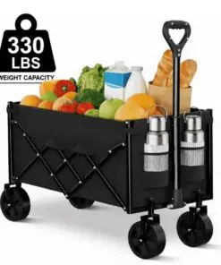 Favoyard Collapsible Wagon (TC003) Heavy Duty Folding Utility Cart Beach Camping 330lb