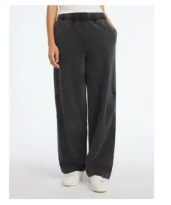 2-Pack Scoop Women’s Mineral Washed Sweatpants, L (12-14)