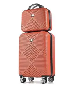 Tripcomp Luggage Set 2 Piece Suitcase Set Hard side Suitcase with Wheels, Orange