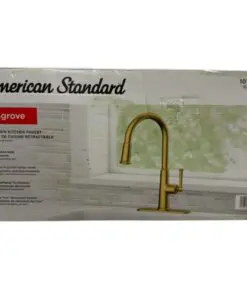 American Standard Highgrove 17 in Pull-Down Sprayer Kitchen Faucet, Brushed Gold
