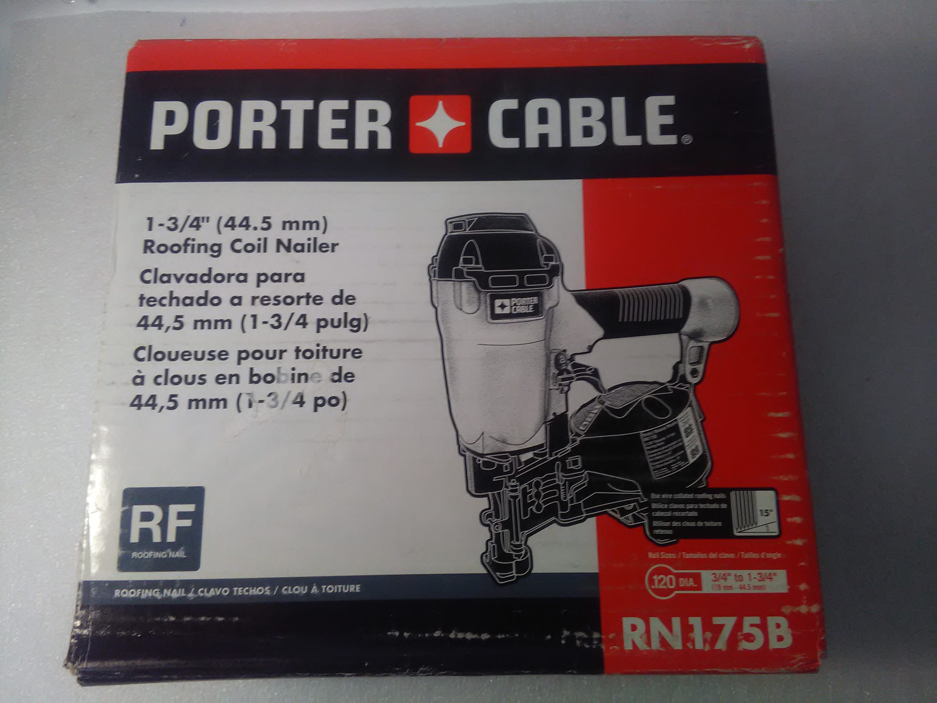 Porter‑Cable Coil Roofing Nailer RN175B eBay