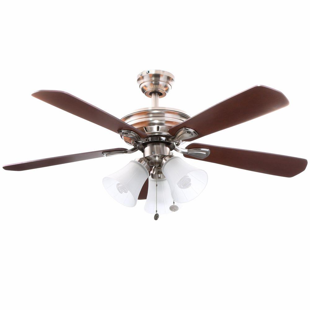 Hampton Bay Westmount 44 3 Light Brushed Nickel Ceiling Fan 26617 Hampton Bay Westmount 44 3 Light Brushed Nickel Ceiling Fan 26617 Garland Home Center