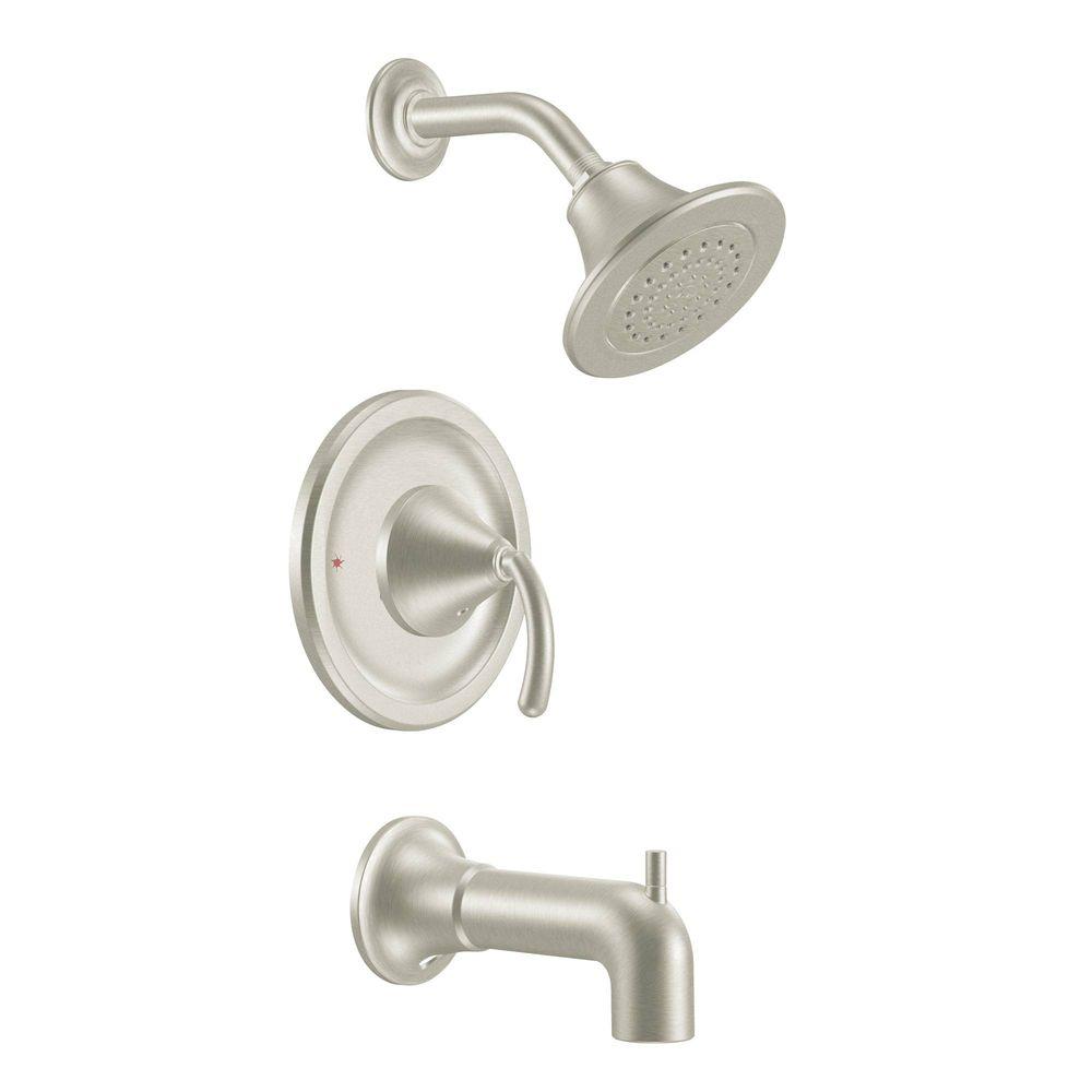 Moen Icon Posi Temp Tub And Shower Faucet Trim Kit In Brushed Nickel Moen Icon Posi Temp Tub And Shower Faucet Trim Kit In Brushed Nickel Ts2143bn