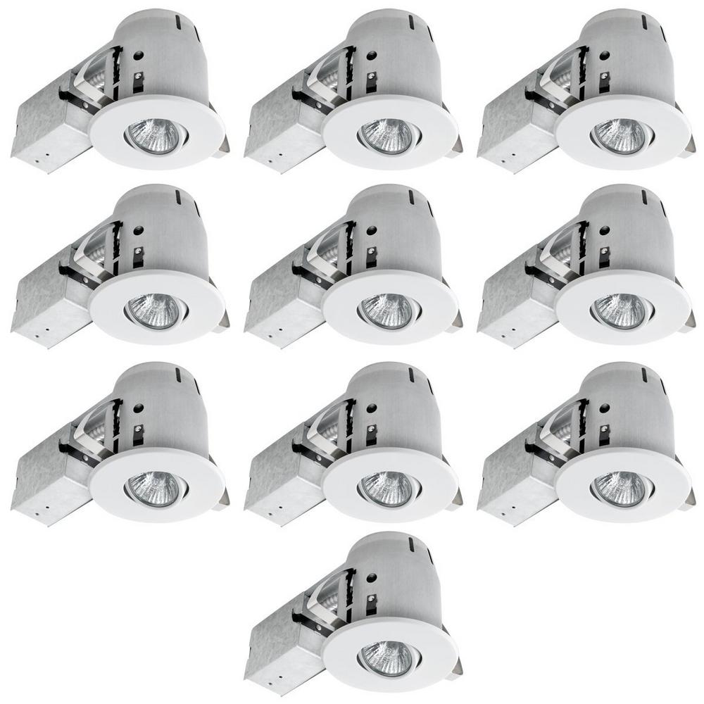 Globe Electric 4 In White Dimmable Recessed Lighting Kit 10 Pack Globe Electric 4 In White Dimmable Recessed Lighting Kit