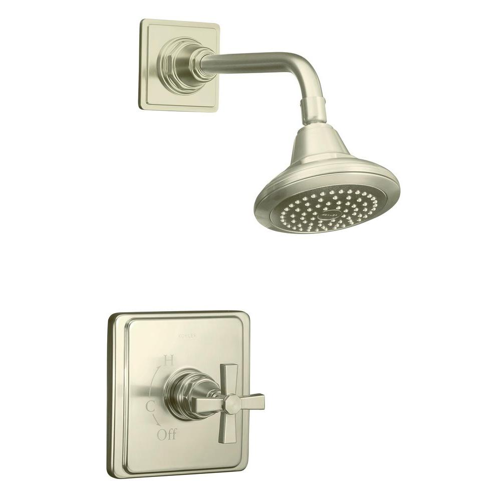 brushed nickel shower fixtures valve kohler pinstripe pressurebalancing shower faucet trim in vibrant brushed nickel brushed nickel shower fixtures valve kohler pinstripe pressurebalancing shower faucet trim in vibrant brushed nickel