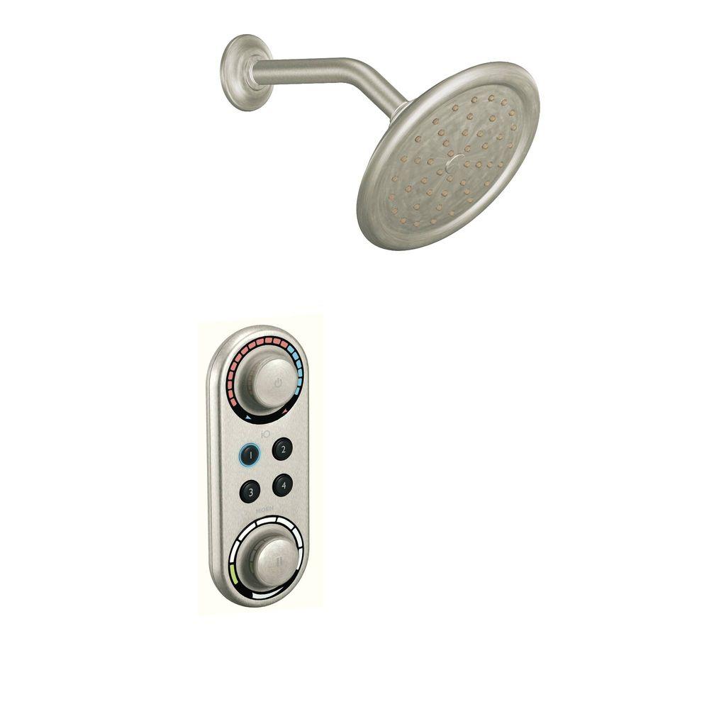 Moen Iodigital 1 Handle Spray Shower Faucet Only Trim Brushed Moen Iodigital 1 Handle Spray Shower Faucet Only Trim Brushed Nickel Ts3405bn
