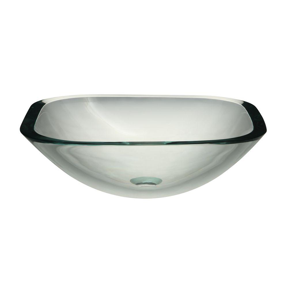 Decolav Translucence Glass Vessel Sink In Transparent Crystal 1139t Tcr
