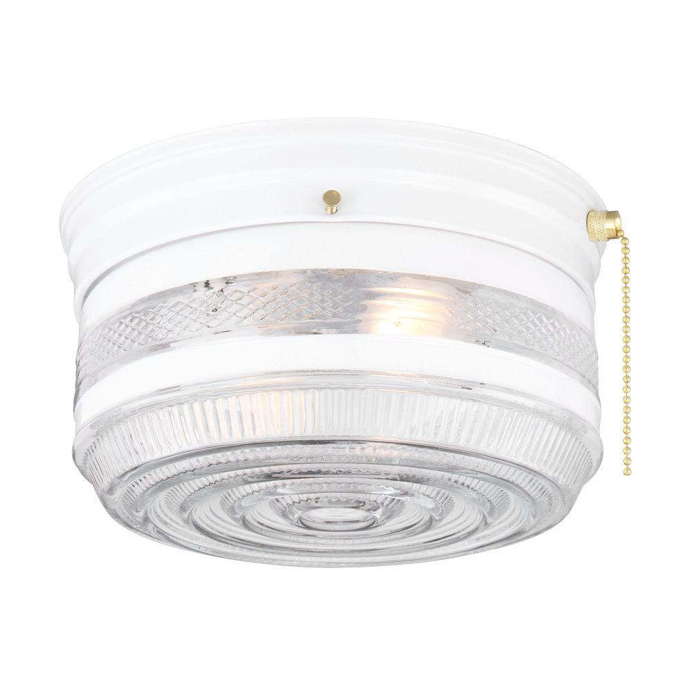 Hampton Bay Sa 2 Light Russet Fluorescent Ceiling Flushmount Hampton Bay 2 Light White Drum Flushmount Fl903