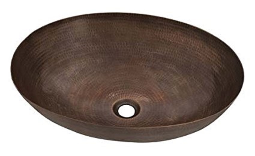 Belle Foret Bfc30wc Oval Vessel Lavatory Sink In Weathered Copper