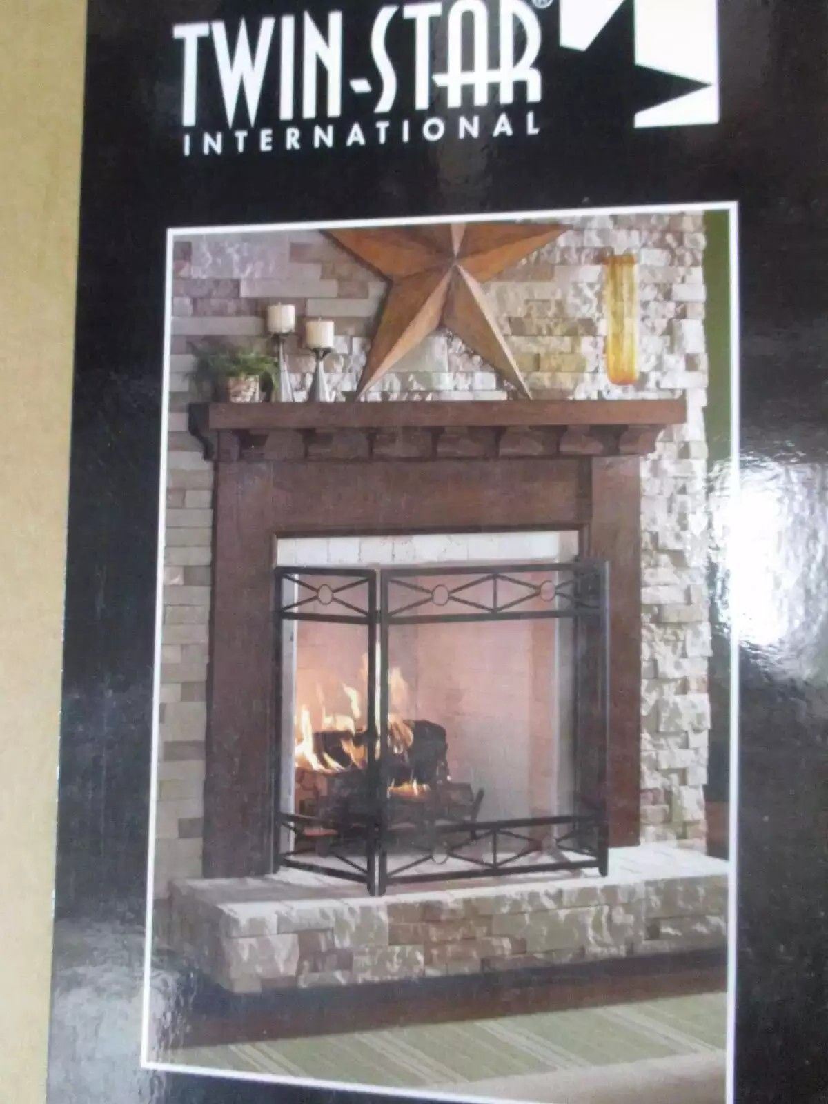 NEW TWIN STAR FIREPLACE WOOD SURROUND KIT IN MIDNIGHT CHERRY FINISH 