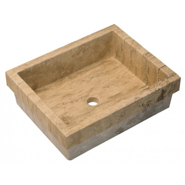 Belle Foret Reveal Rim Rectangular Stone Vessel Bathroom Sink Lt2 Dur Lt2dur