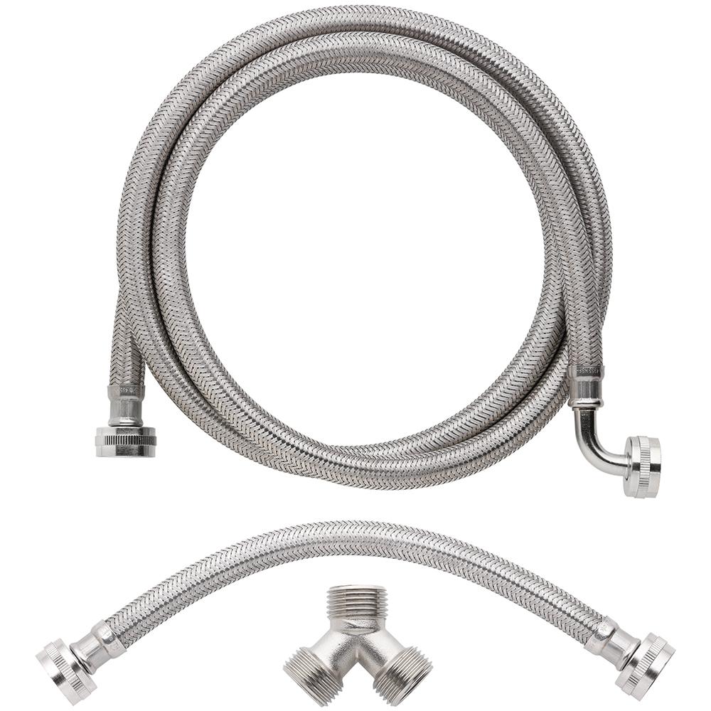 Everbilt 3 4 In X 6 Ft Braided Stainless Steam Dryer Installation Everbilt