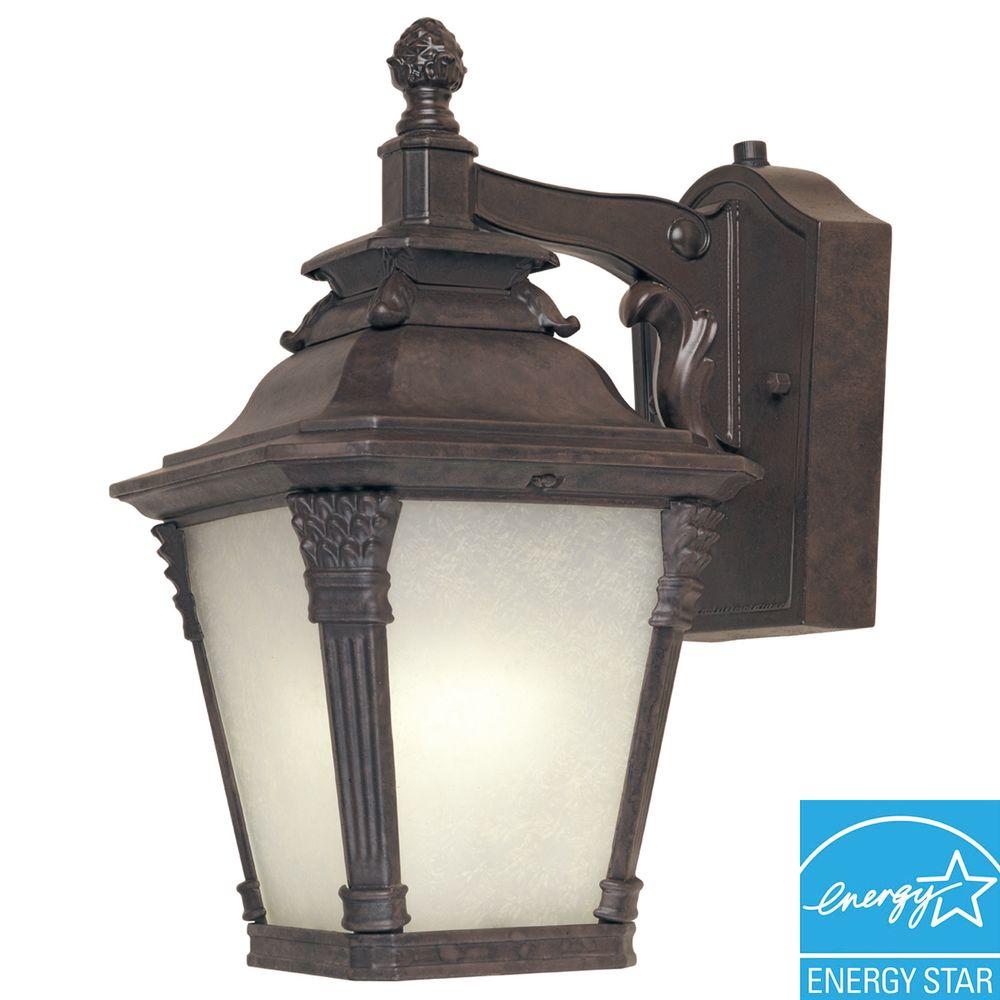 Hampton Bay Outdoor Seville Bronze Wall Mount Lantern Garland Home Hampton Bay Outdoor Seville Bronze Wall Mount Lantern