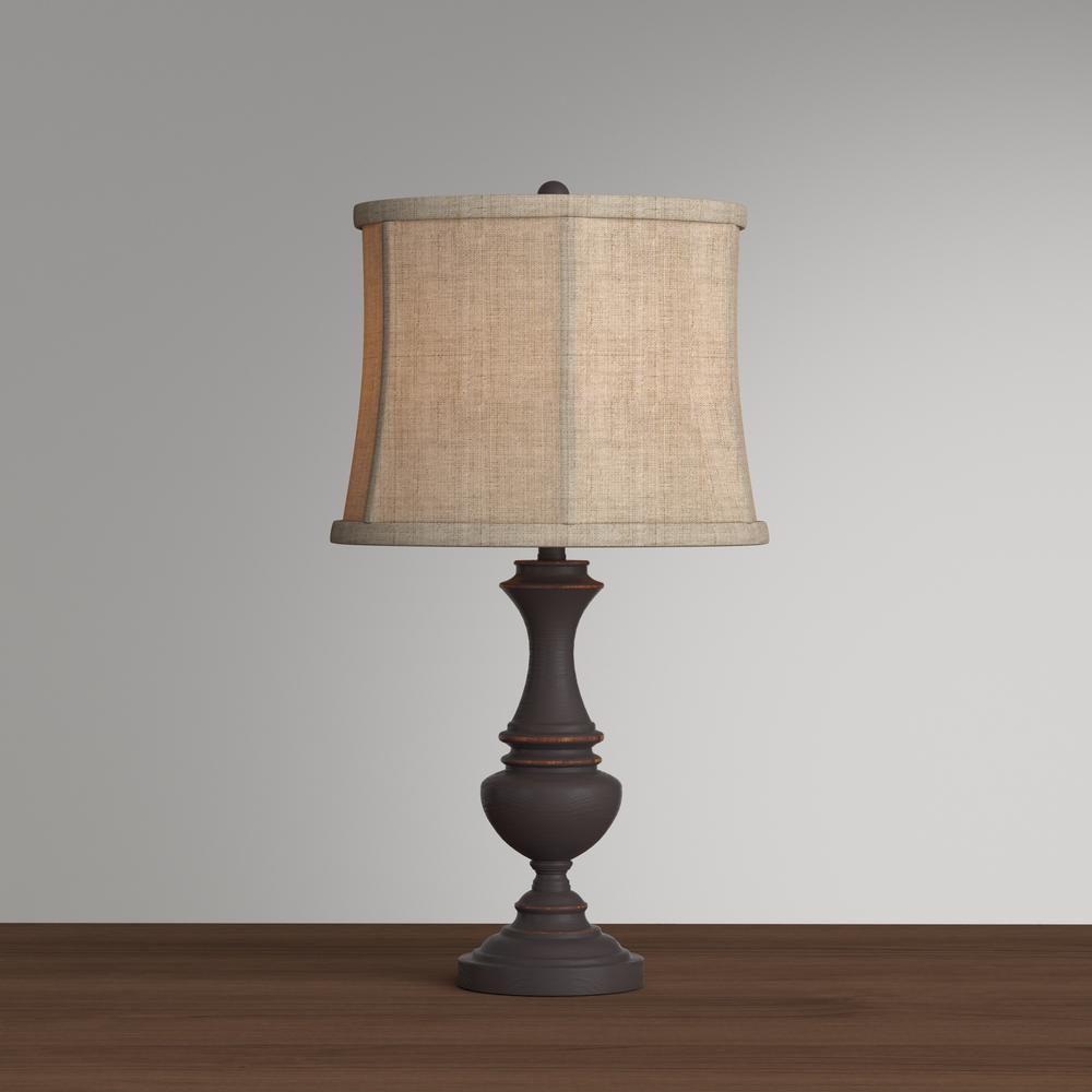 Hampton Bay Candler 25 75 Oil Rubbed Bronze Table Lamp Bell Shaped Hampton Bay Candler 25 75 Oil Rubbed Bronze Table Lamp