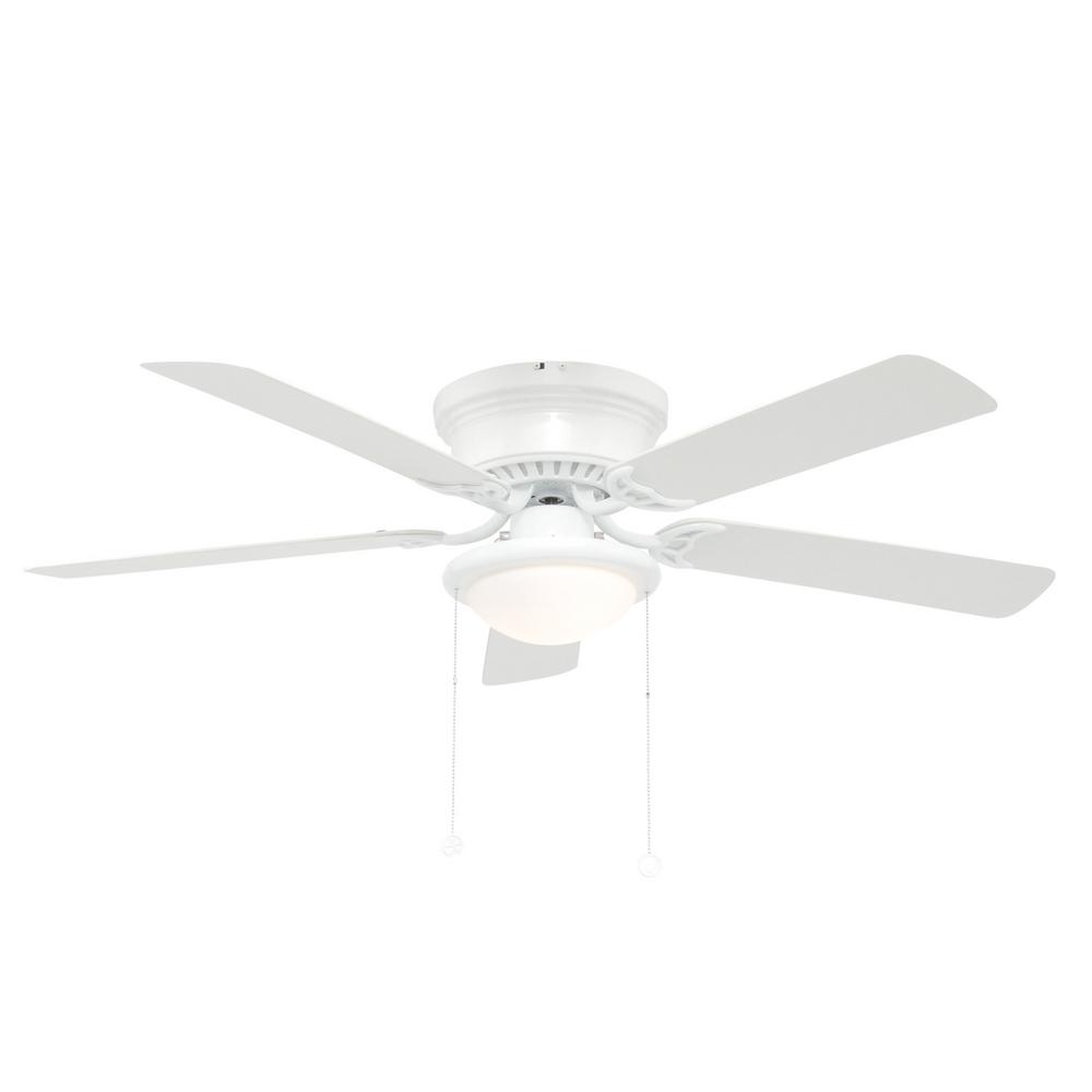 Hugger 52 In Led Indoor White Ceiling Fan With Light Kit Garland Hugger 52 In Led Indoor White Ceiling Fan With Light Kit