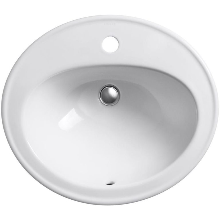 KOHLER Pennington Drop-In Vitreous China Bathroom Sink White w