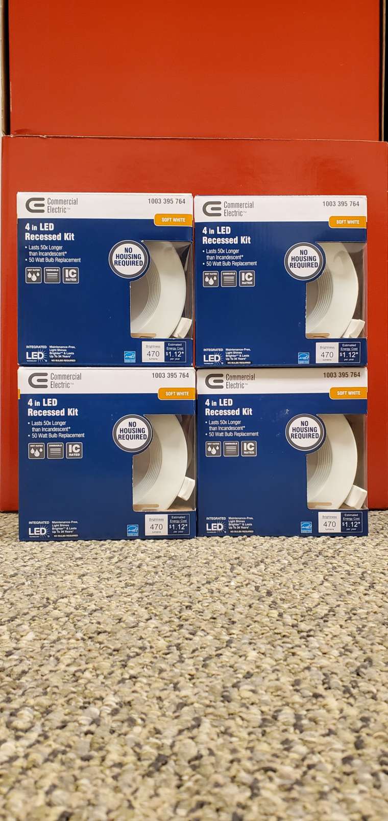 4PACK Commercial Electric 4″ Recessed Light Dimmable 7W Soft White 1003395764 Garland Home Center