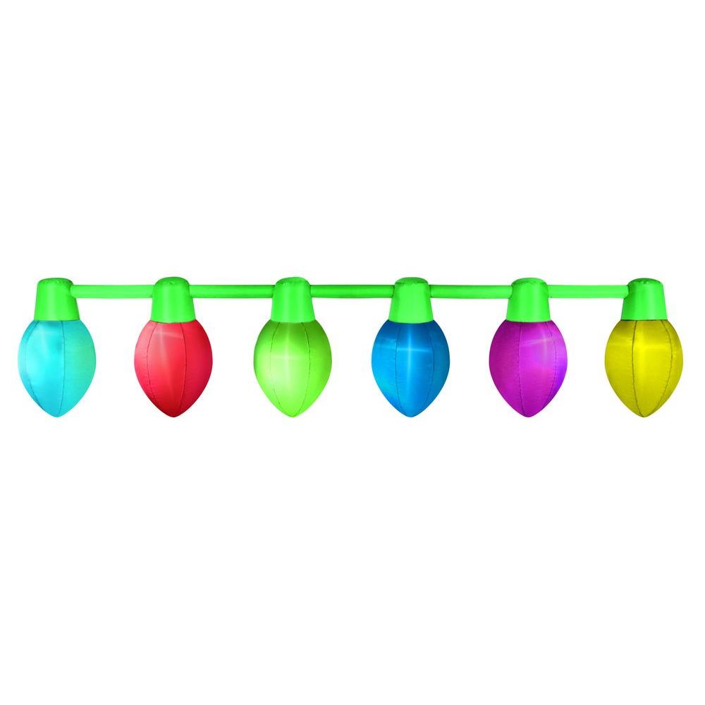 Airflowz 9 ft. Hanging Light Parade Inflatable Christmas Bulbs Garland Home Center