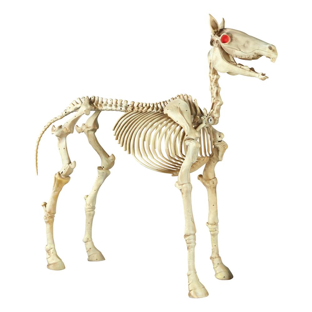 Home Accents Holiday 6FT Standing Halloween Skeleton Horse Garland