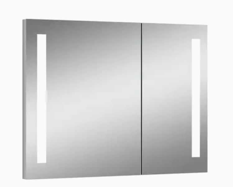 31.5 in. x 27.625 Lighted Impressions Frameless LED Mirror Medicine