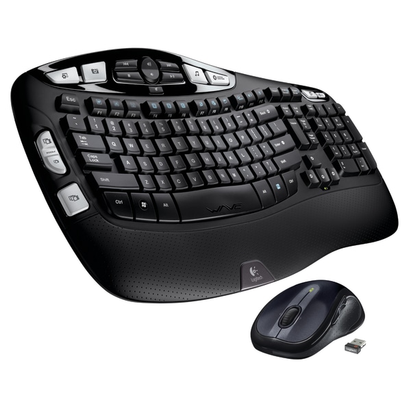 Logitech MK550 Optical Wireless Desktop Wave Keyboard and Laser Mouse ...