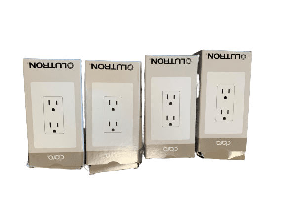 Claro 15A Duplex Electrical Socket Receptacle Lutron CAR-15-BL Black Gloss 