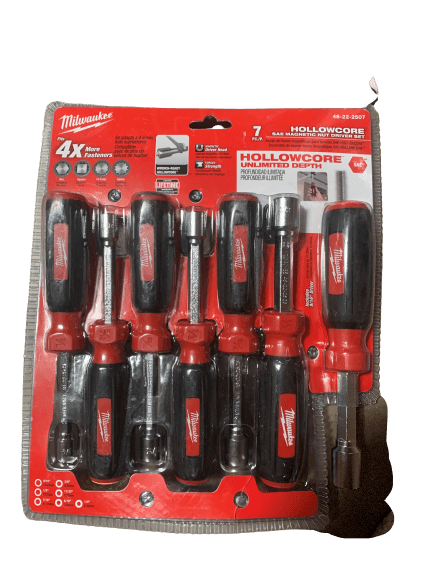 Milwaukee 7-Piece SAE HollowCore Nut Driver Set 48-22-2507 - Garland ...