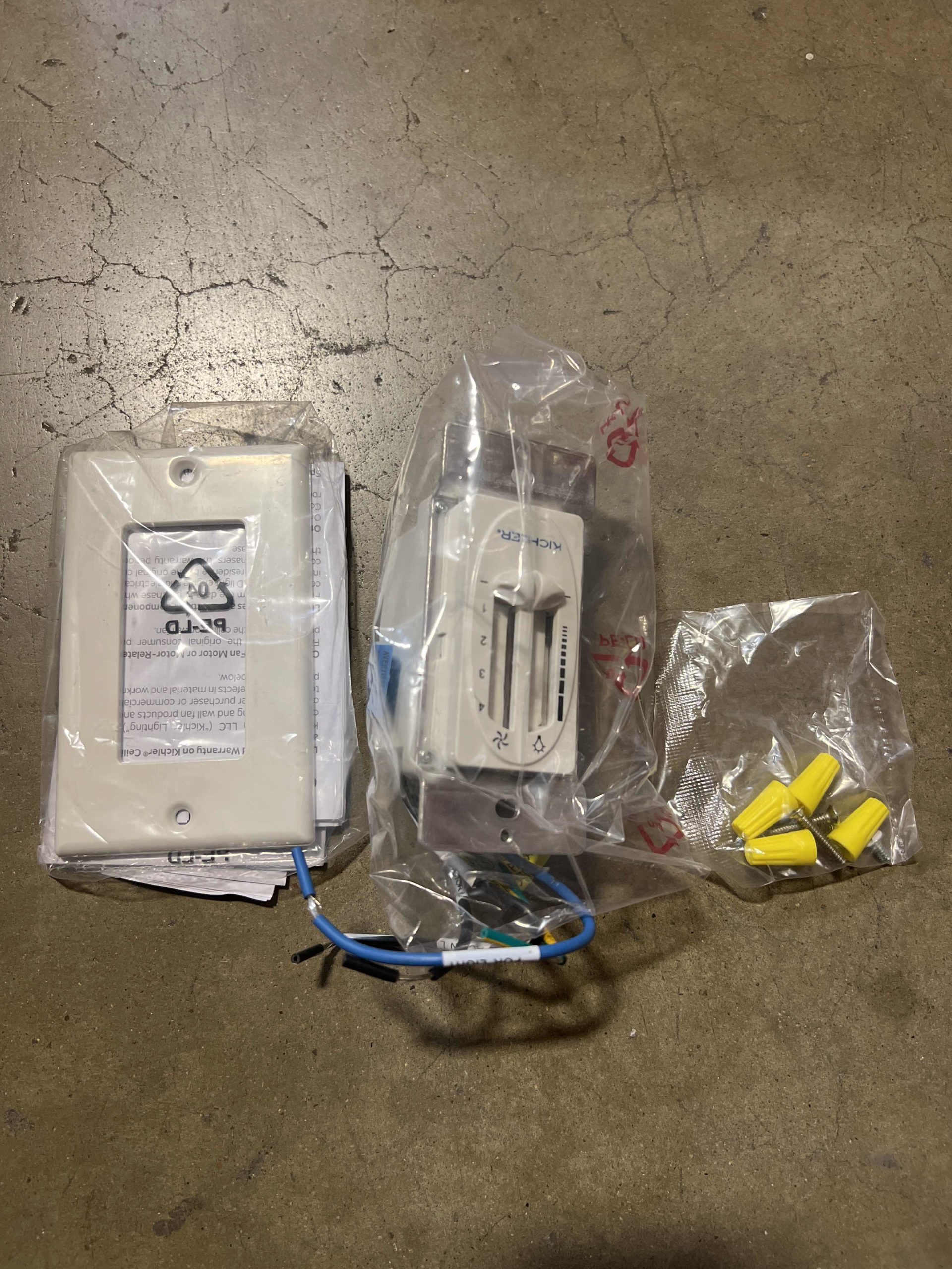 KICHLER Independence 4Speed Dual Slide Fan Switch Control, Light White