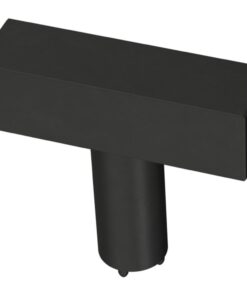 6-PACK Square Bar 1-1/2 in. (32 mm) Matte Black Cabinet Knob P43113C-FB-CP