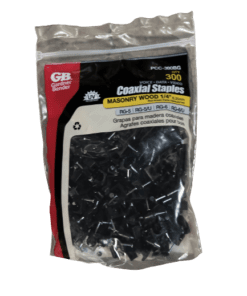3000-PACK Gardner Bender 1/4" Plastic Non-Insulated Cable Coax Staples PCC-300BG