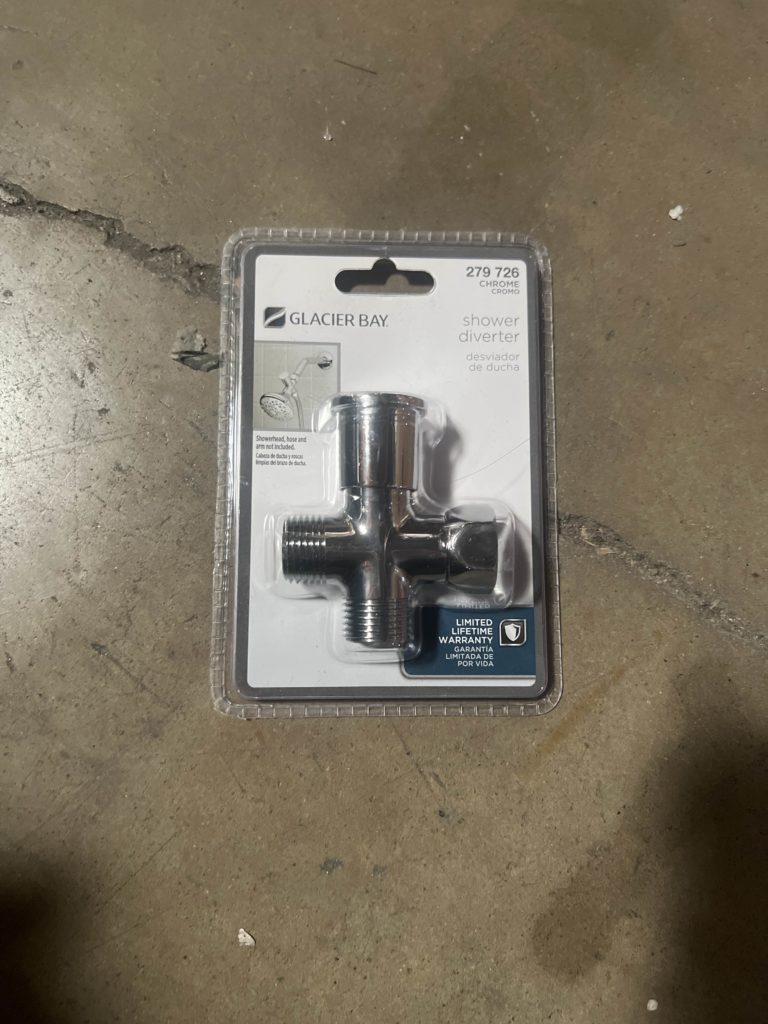 Glacier Bay Shower Diverter in Chrome, Grey 3075541 Garland Home Center