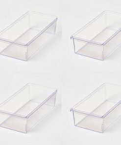 4-PACK 7"W X 14.5"D X 4"H Plastic Kitchen Organizer - Made By Design