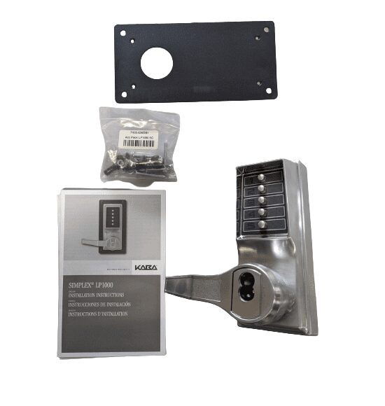 Simplex Trim Simplex Left Hand Mechanical Pushbutton Exit Trim with Key Override ...