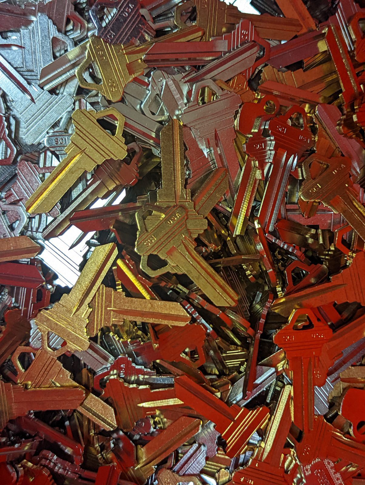 BULK Lot of Misc Uncut NEW Keys 1.5LBS MIX Car / House Keys Silver