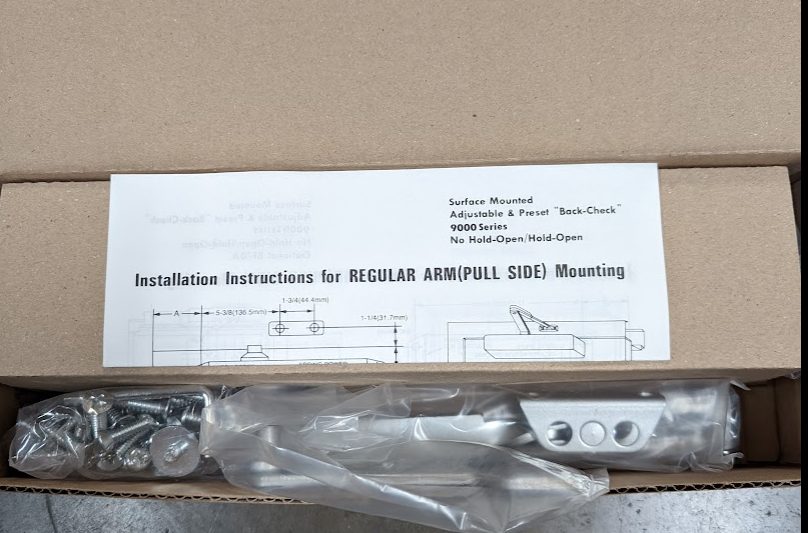 International Door Closers Adjustable Spring Power ALUM 9001TP