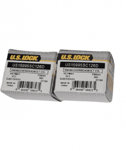 2-PACK - US LOCK Knob/Deadbolt Cyl. Universal SC1 KEYWAY CHROME KD