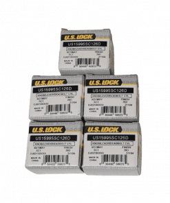 5-PACK - US LOCK knob/deadbolt Cyl. Universal SC1 KEYWAY CHROME KD