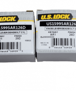 2-PACK US Lock Chrome Padlock Cylinder - US15995AR126D