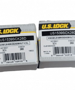 2-PACK US Lock SCK Keyway Chrome KA2 KIK Convert A Knob Cylinder