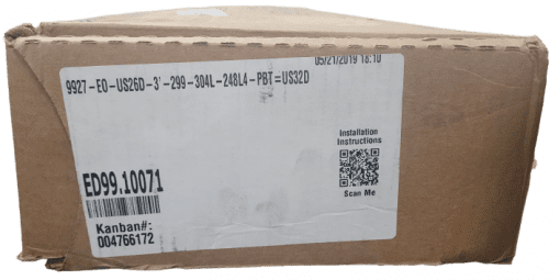 VON DUPRIN, 44 in Max Door Wd, Chrome, Surface Vertical Rod - 46TR81