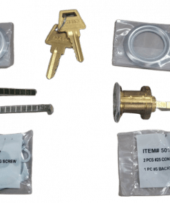 2-PACK US Lock Rim Cylinder Solid Brass SC Keyway Chrome KA2 - U013987