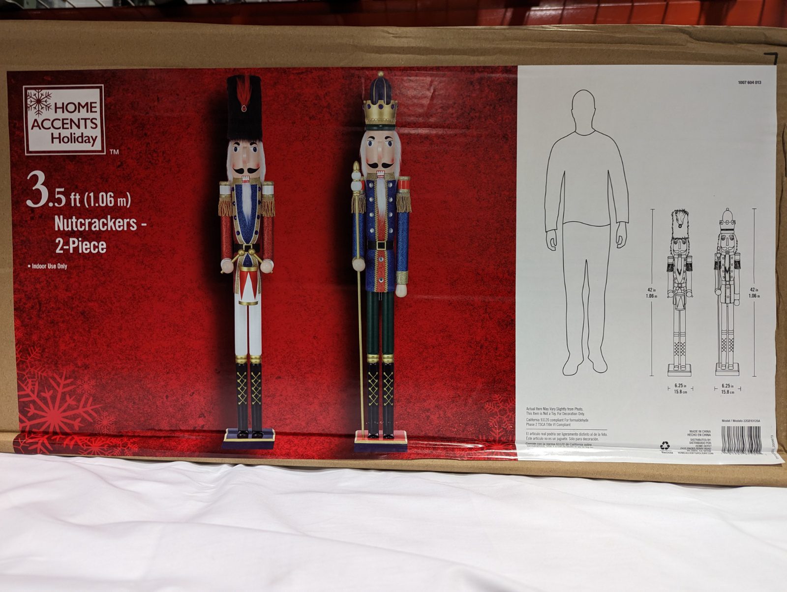 thumbnail image 2 of Home Accents Holiday 3.5 Ft. Wooden Christmas Nutcracker (2-Pack) - 22GB10120A 2 of 5