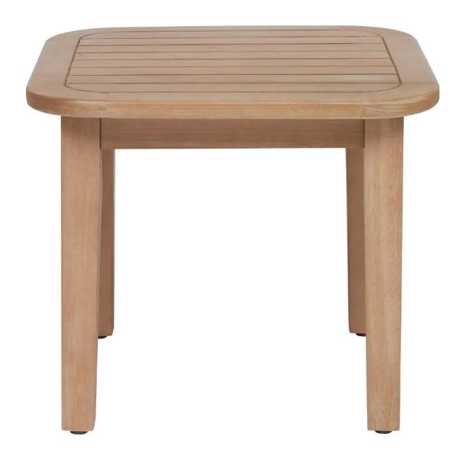 2PACK Hampton Bay 17.72″ Orleans Eucalyptus Wood Outdoor Side Table