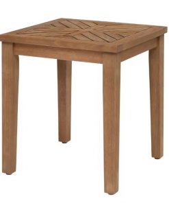 Hampton Bay 21.65 in. Woodford Eucalyptus Wood Outdoor Side Table 319960083